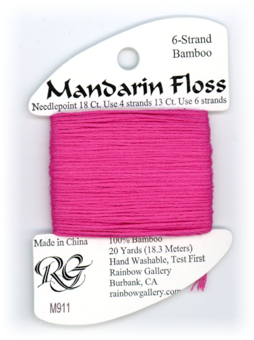 Rainbow Gallery Mandarin Bamboo Floss / M911 Raspberry