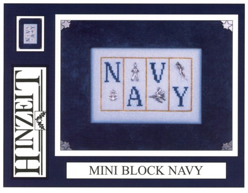 Navy Cross Stitch Pattern (With Charms)