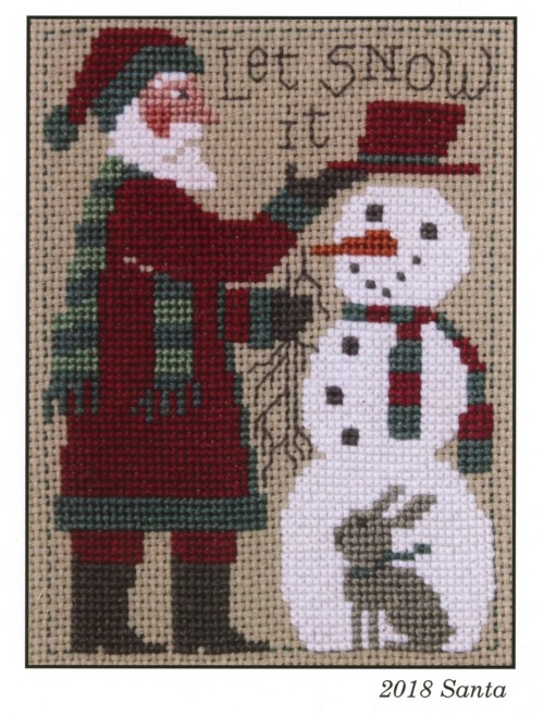 Prairie Schooler Santa, Annual Release Cross Stitch Pattern / 2018