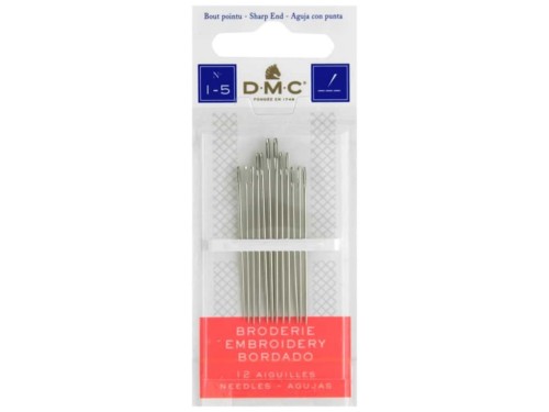 DMC Hand Embroidery Needles / Size 1-5, 12 Needles