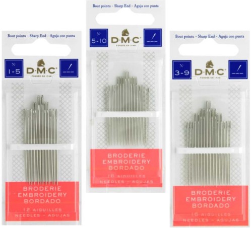 DMC Hand Embroidery Needles / Size 5, 16 Needles