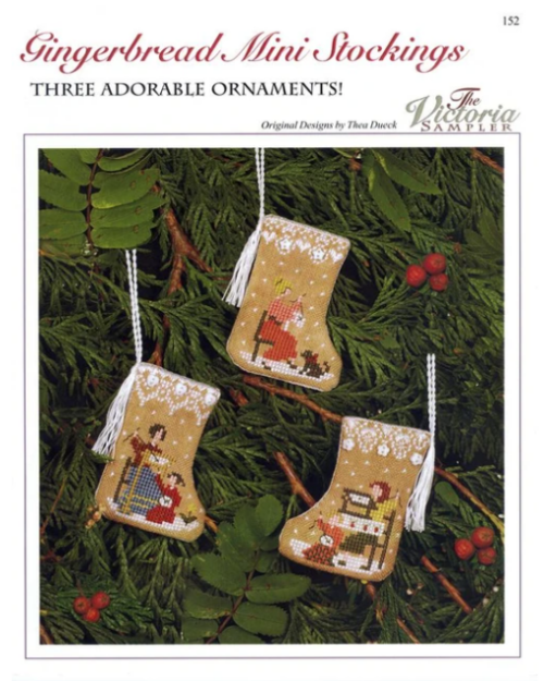Gingerbread Stocking Ornaments Cross Stitch Patterns
