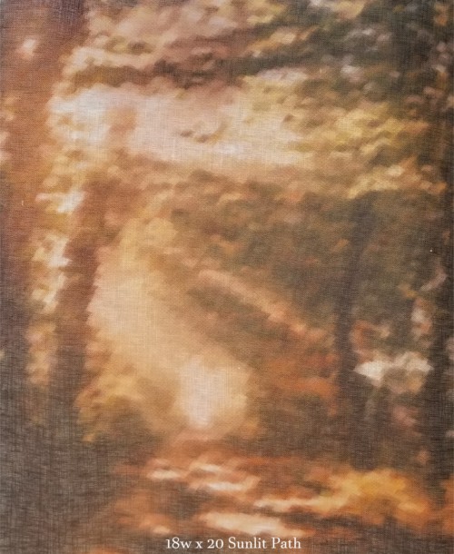 28ct Sunlit Path Printed Linen / 18w x 20h
