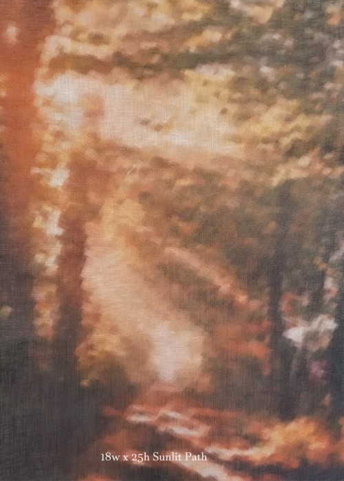 28ct Sunlit Path Printed Linen / 18w x 25h