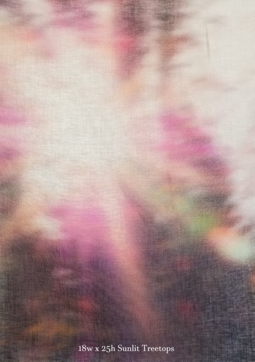 28ct Sunlit Treetops Printed Linen / 18w x 25h