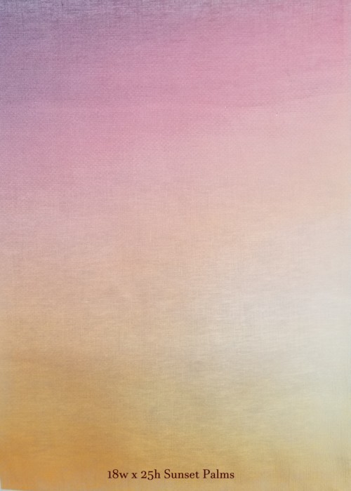 28ct Sunset Palms Printed Linen / 18w x 25h