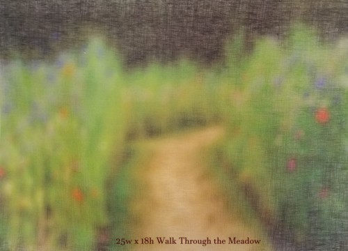 28ct Walk Through The Meadow Printed Linen / 25w x 18h