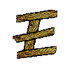 Wooden Monogram Letter E, Smaller