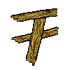 Wooden Monogram Letter F, Smaller