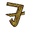 Wooden Monogram Letter J, Smaller