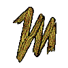 Wooden Monogram Letter M, Smaller