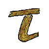 Wooden Monogram Letter T, Smaller