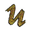 Wooden Monogram Letter U, Smaller