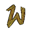 Wooden Monogram Letter W, Smaller