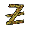 Wooden Monogram Letter Z, Smaller