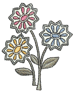 Three Geometric Flowers