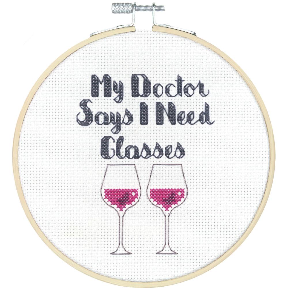 Wine and a Glass - Cross Stitch Pattern