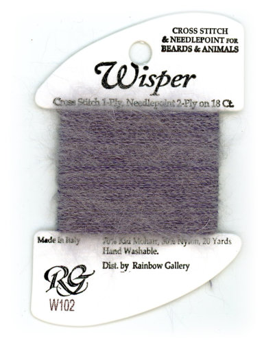 Rainbow Gallery Wisper Yarn / W102 Dk Pearl Gray
