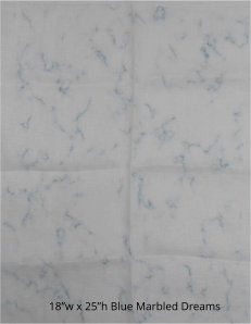 28ct Blue Marbled Dreams Printed Linen / 18w x 25h