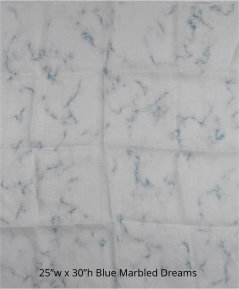 28ct Blue Marbled Dreams Printed Linen / 25w x 30h