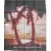 Image of 28ct Orange Ocean Sunset Printed Linen / 20w x 25h