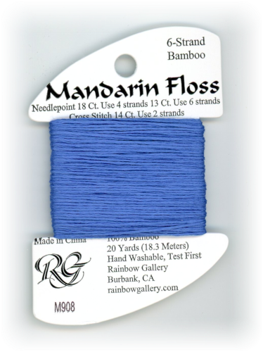 Rainbow Gallery Mandarin Bamboo Floss / M908 Delft Blue