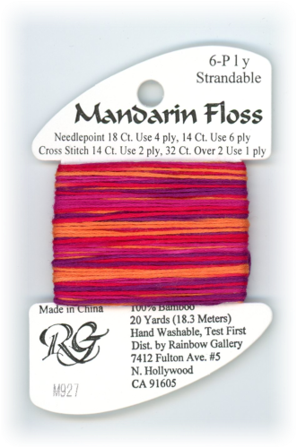 Rainbow Gallery Mandarin Bamboo Floss / M927 Mardi Gras