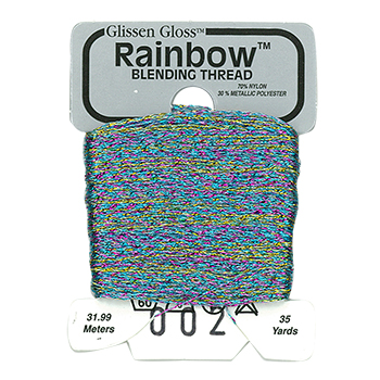 Glissen Gloss Rainbow Blending Thread / 002 White Flame