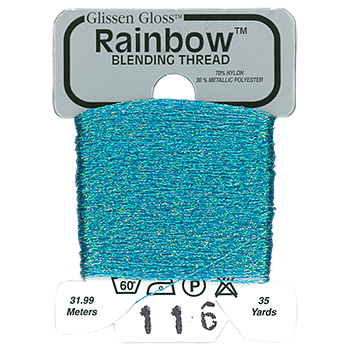 Glissen Gloss Rainbow Blending Thread / 116 Iridescent Blue