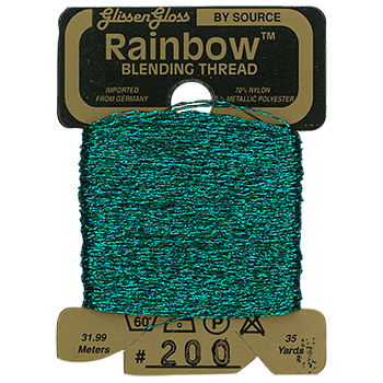 Glissen Gloss Rainbow Blending Thread / 200 Dark Teal Green