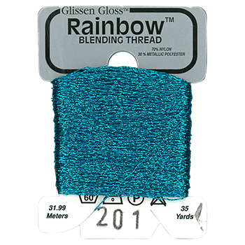 Glissen Gloss Rainbow Blending Thread / 201 Teal Green