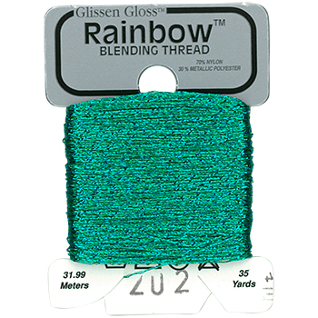 Glissen Gloss Rainbow Blending Thread / 202 Light Teal Blue