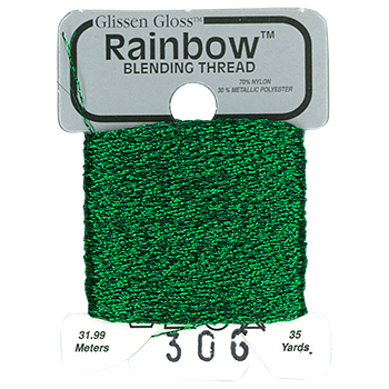 Glissen Gloss Rainbow Blending Thread / 306 Emerald Green