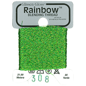 Glissen Gloss Rainbow Blending Thread / 308 Lime Green