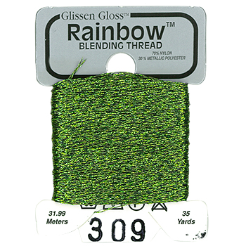 Glissen Gloss Rainbow Blending Thread / 309 Olive Green
