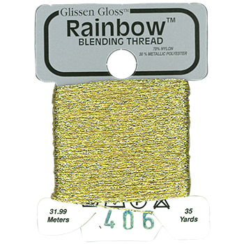Glissen Gloss Rainbow Blending Thread / 406 Gold