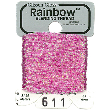 Glissen Gloss Rainbow Blending Thread / 611 Iridescent Pink