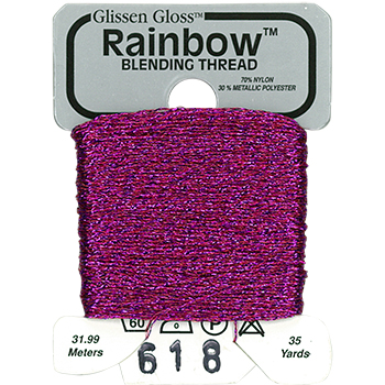 Glissen Gloss Rainbow Blending Thread / 618 Purple Red