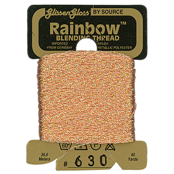Glissen Gloss Rainbow Blending Thread / 630 Iridescent Salmon
