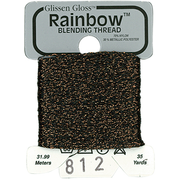 Glissen Gloss Rainbow Blending Thread / 812 Dk. Brown