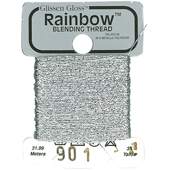 Glissen Gloss Rainbow Blending Thread / 901 Silver