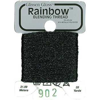 Glissen Gloss Rainbow Blending Thread / 902 Black