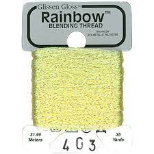 Glissen Gloss Rainbow Blending Thread / 403 Iridescent Pastel Yellow