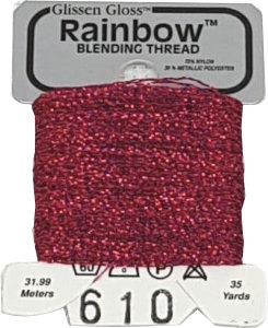Glissen Gloss Rainbow Blending Thread / 610 Blue Red