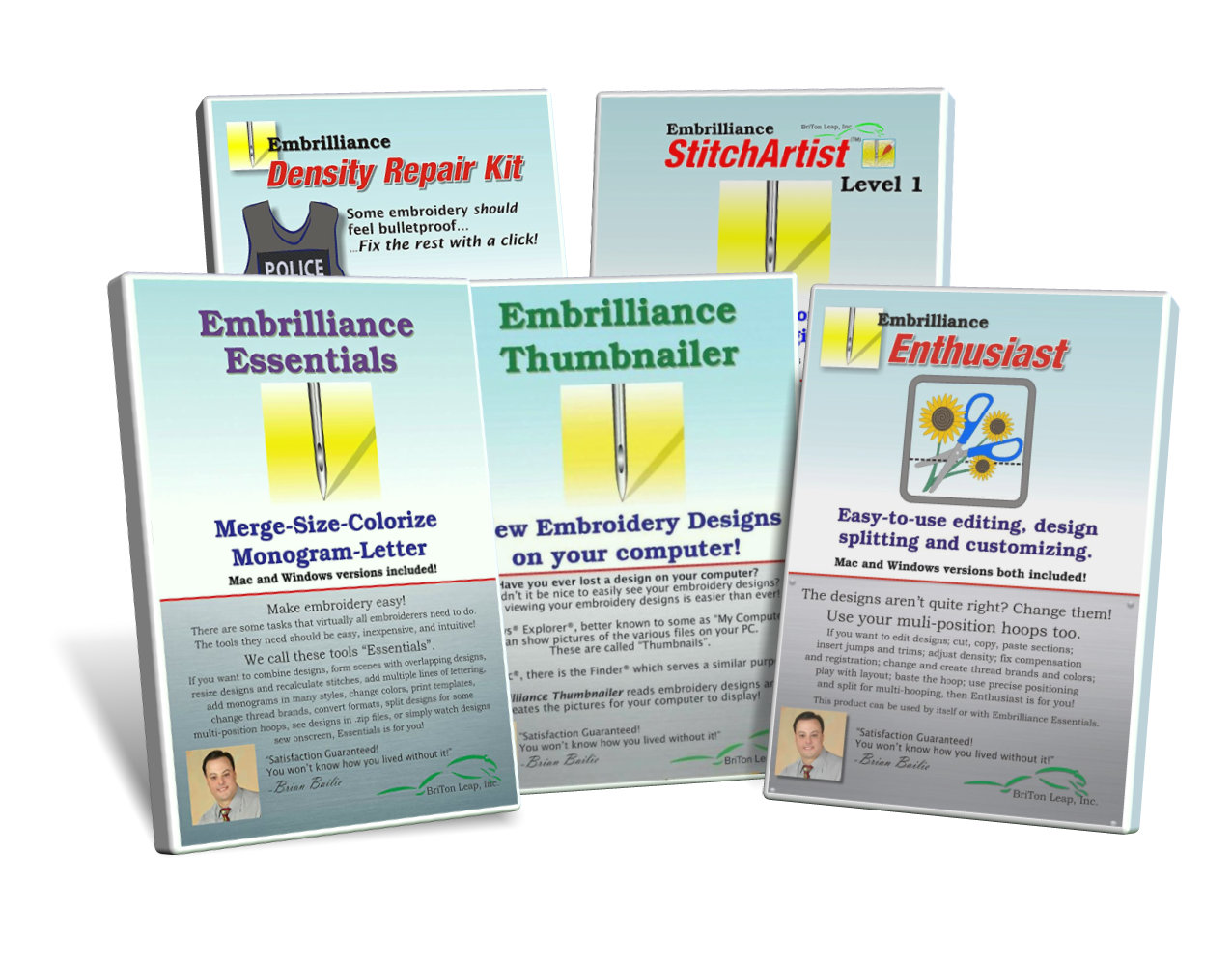 Embrilliance Enthusiast Embroidery Machine Software for Win & Mac