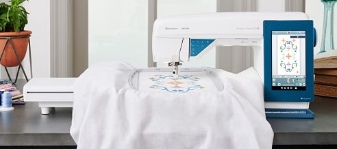 Husqvarna Viking® Designer Sapphire 85 sewing machine.