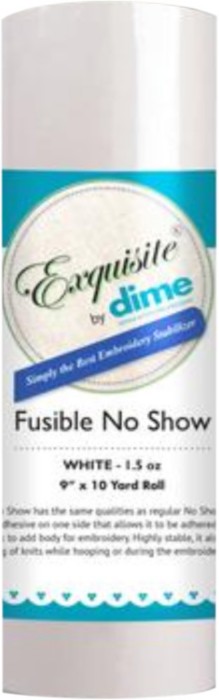 Exquisite Fusible No Show Stabilizer - White - 1.5 oz / 9" x 10 yd roll