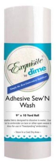 Exquisite Adhesive Sew 'N Wash Stabilizer / 9" x 10 yd roll