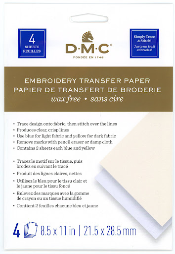  DMC Embroidery Tracing Paper 8.5X11 4/Pkg