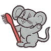 Mouse with Toothbrush